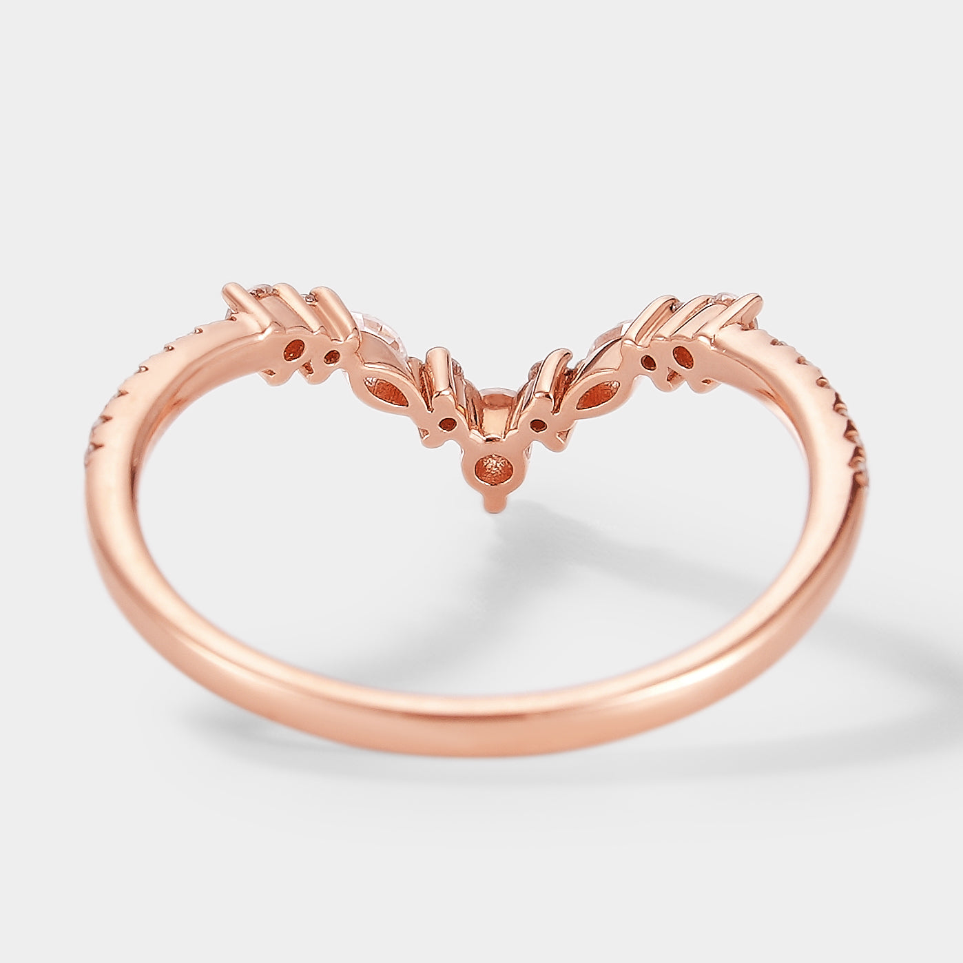 Stacking Moissanite Wedding Band - Elara