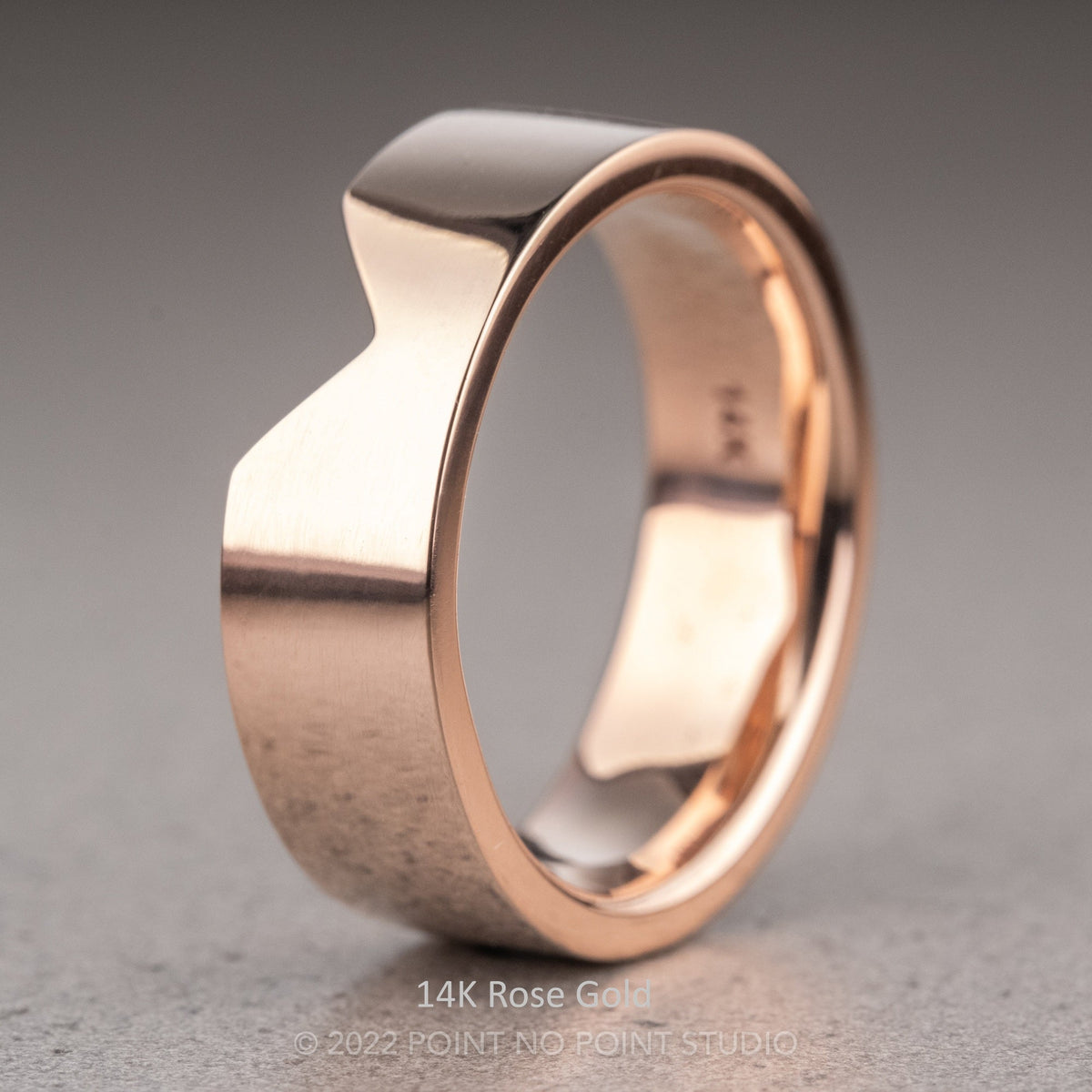 Ellipse Setting Wedding Ring, 6mm Polished