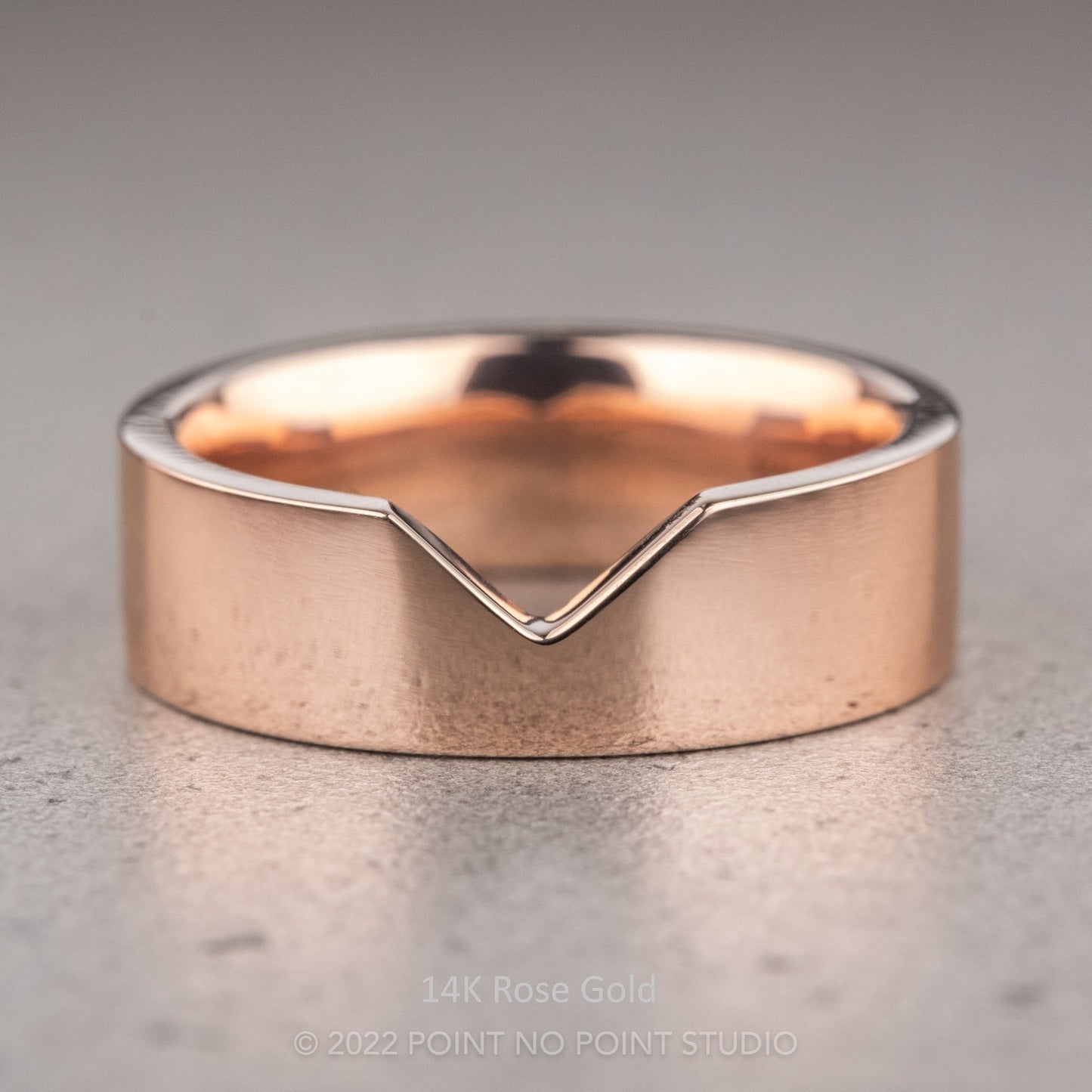 Ellipse Setting Wedding Ring, 6mm Polished