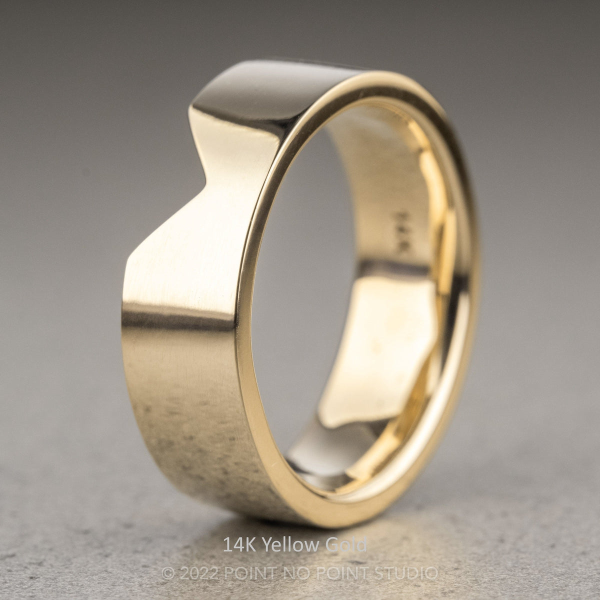Ellipse Setting Wedding Ring, 6mm Polished