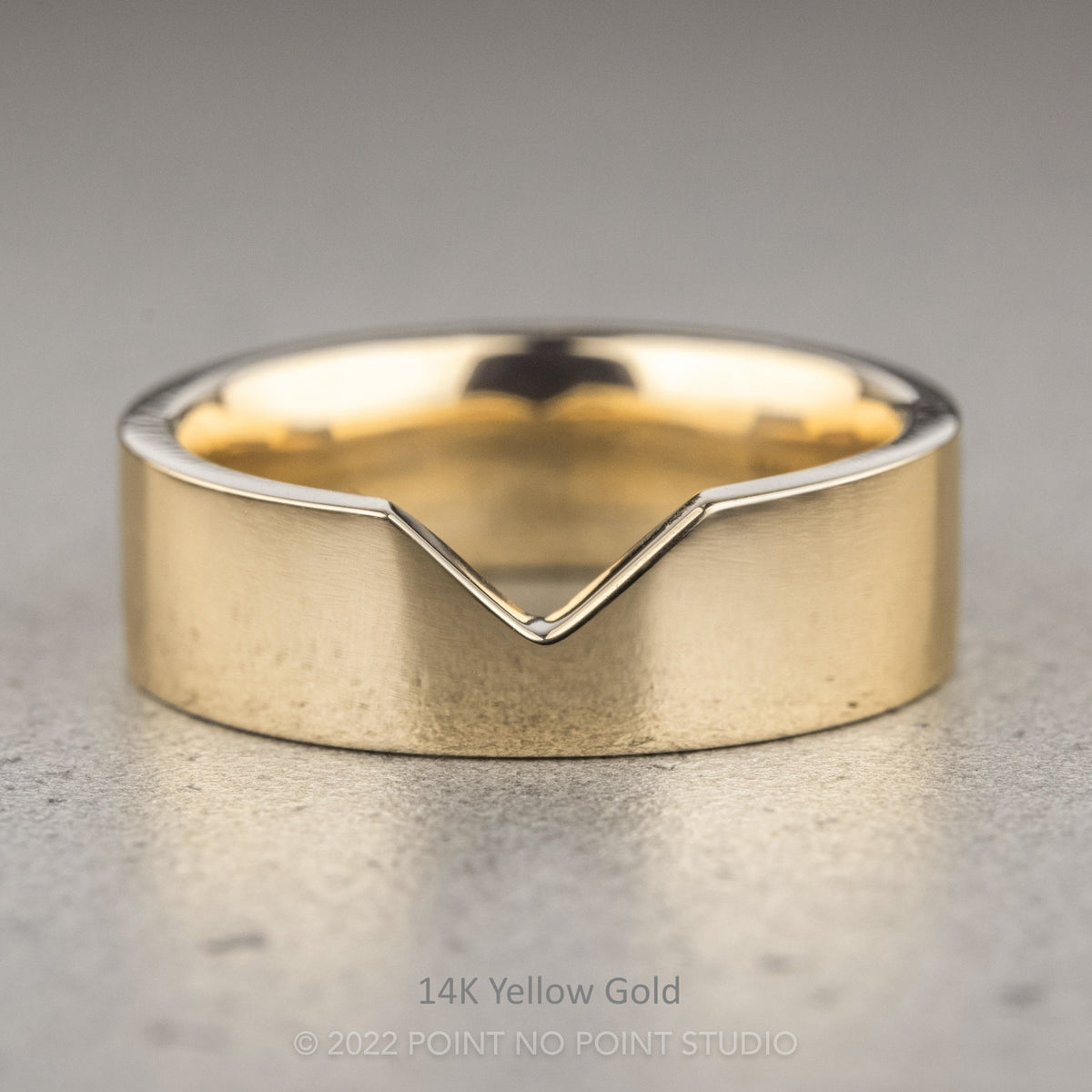 Ellipse Setting Wedding Ring, 6mm Polished