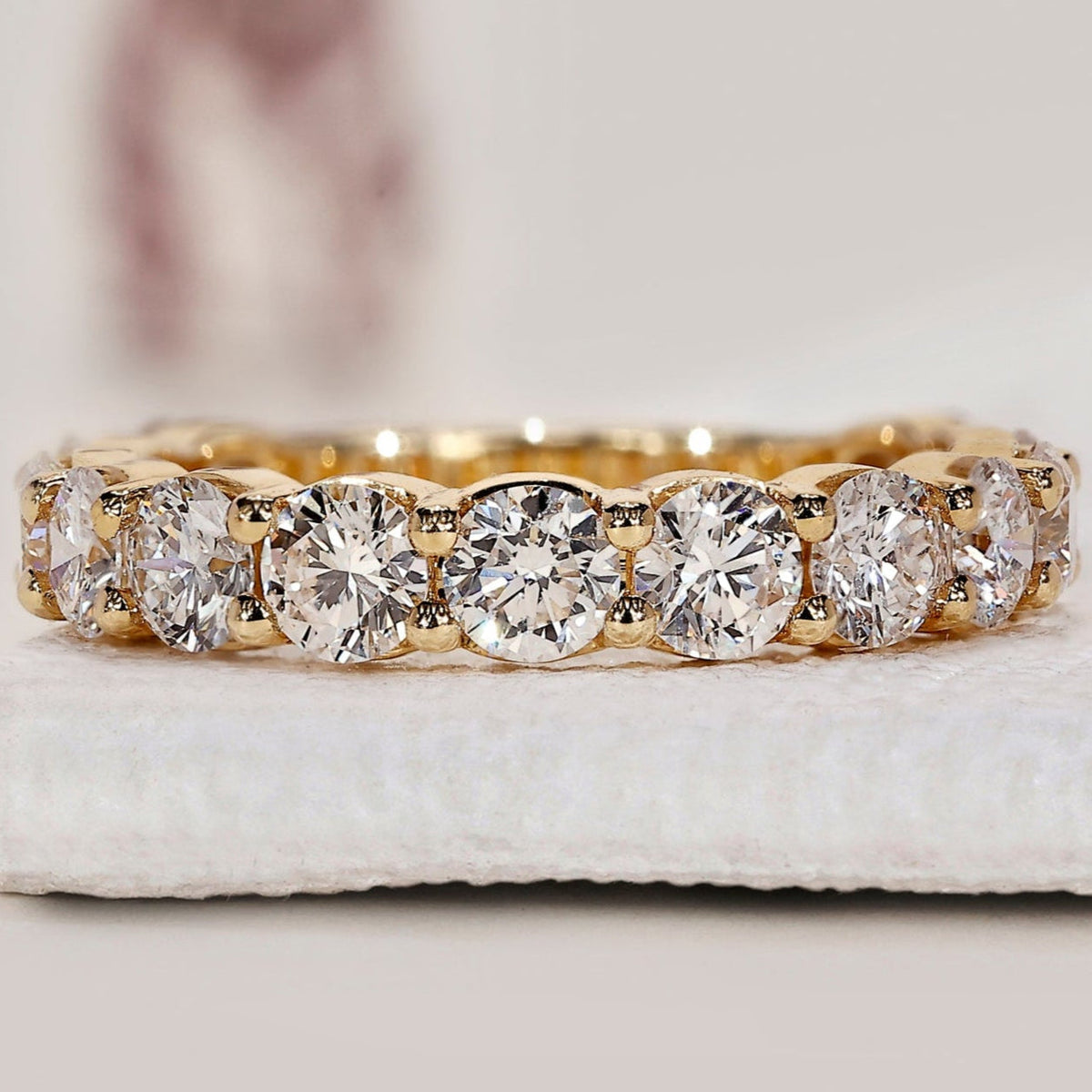 Diamond Eternity band In Yellow Gold