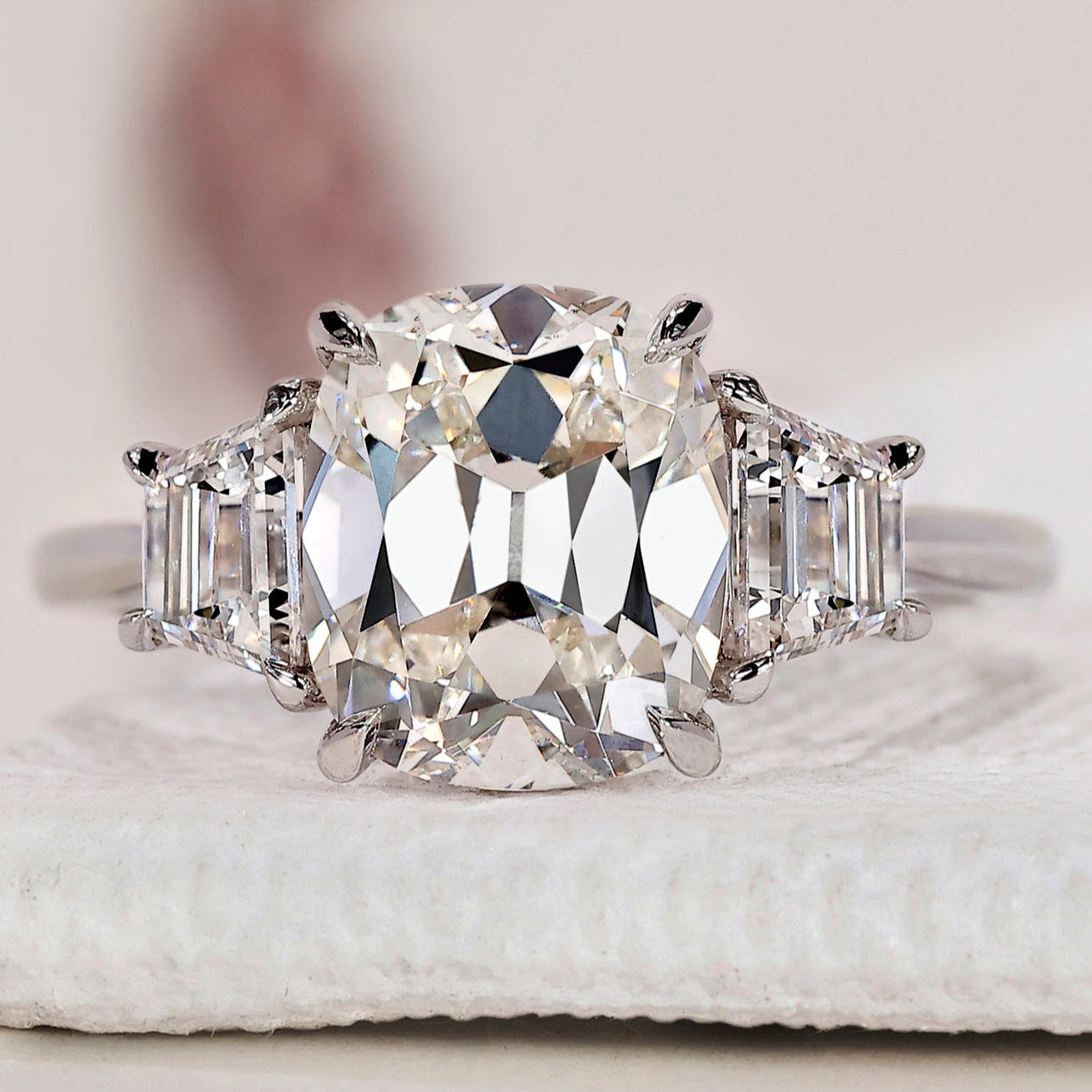 Cushion Old Mine Cut Ring
