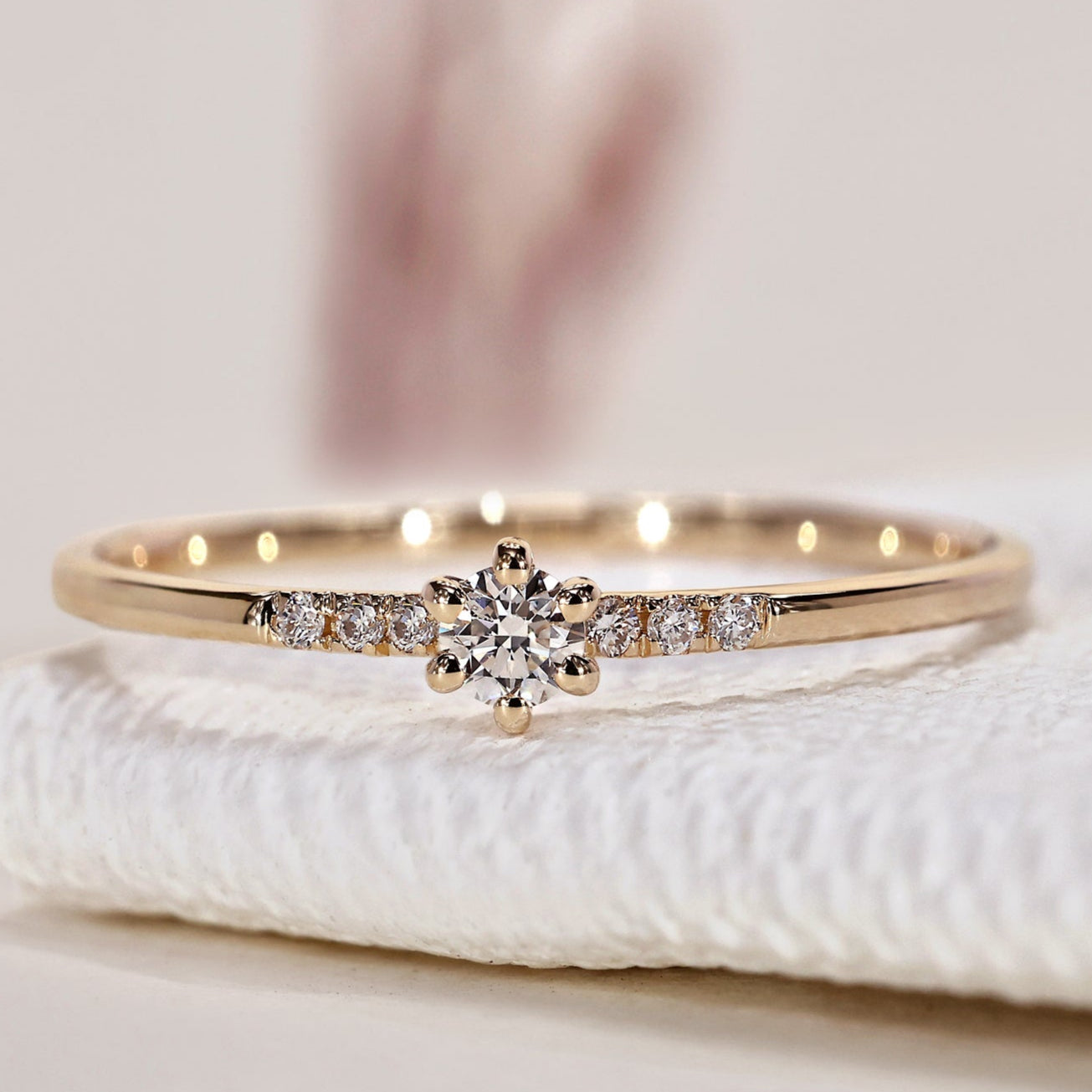Round Diamond 7 Stone Diamond Ring