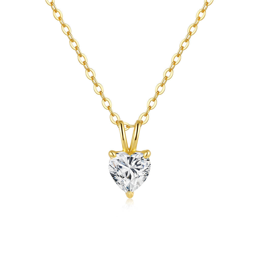 Moissanite Heart Necklace