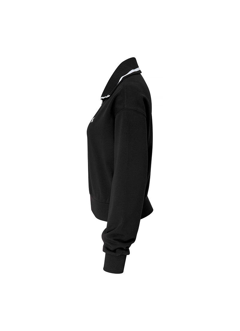 Logo High Neck Zip-up Sweatshirt