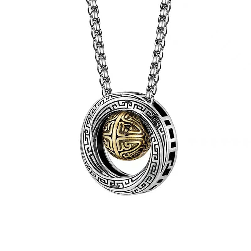 Fortune Jewel Mobius Lucky Bead Copper Wealth Necklace Pendant
