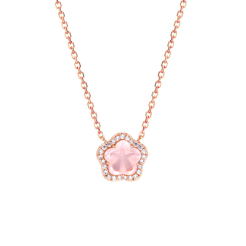 Sakura Pink Crystal Necklace