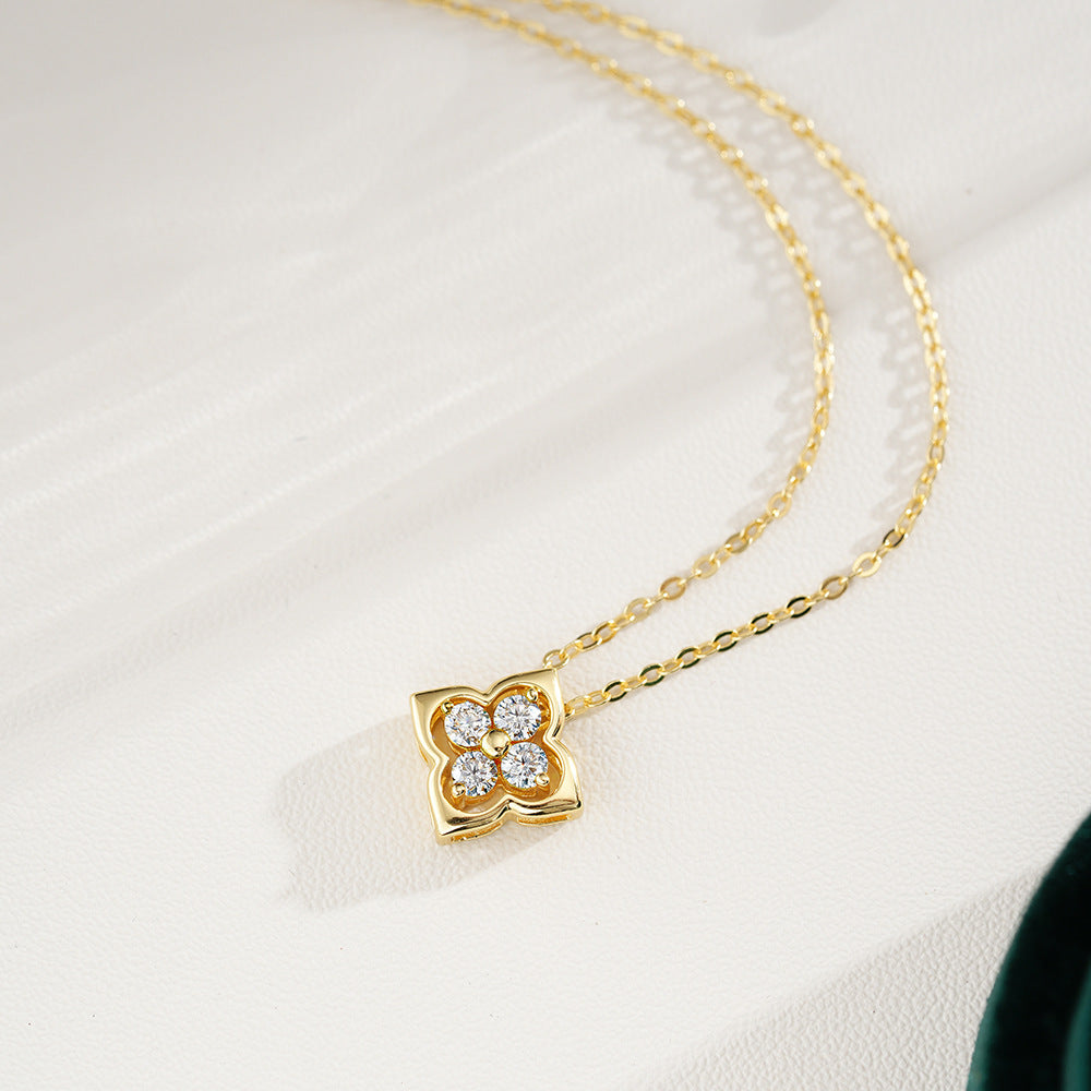 Four-leaf clover Moissanite Necklace