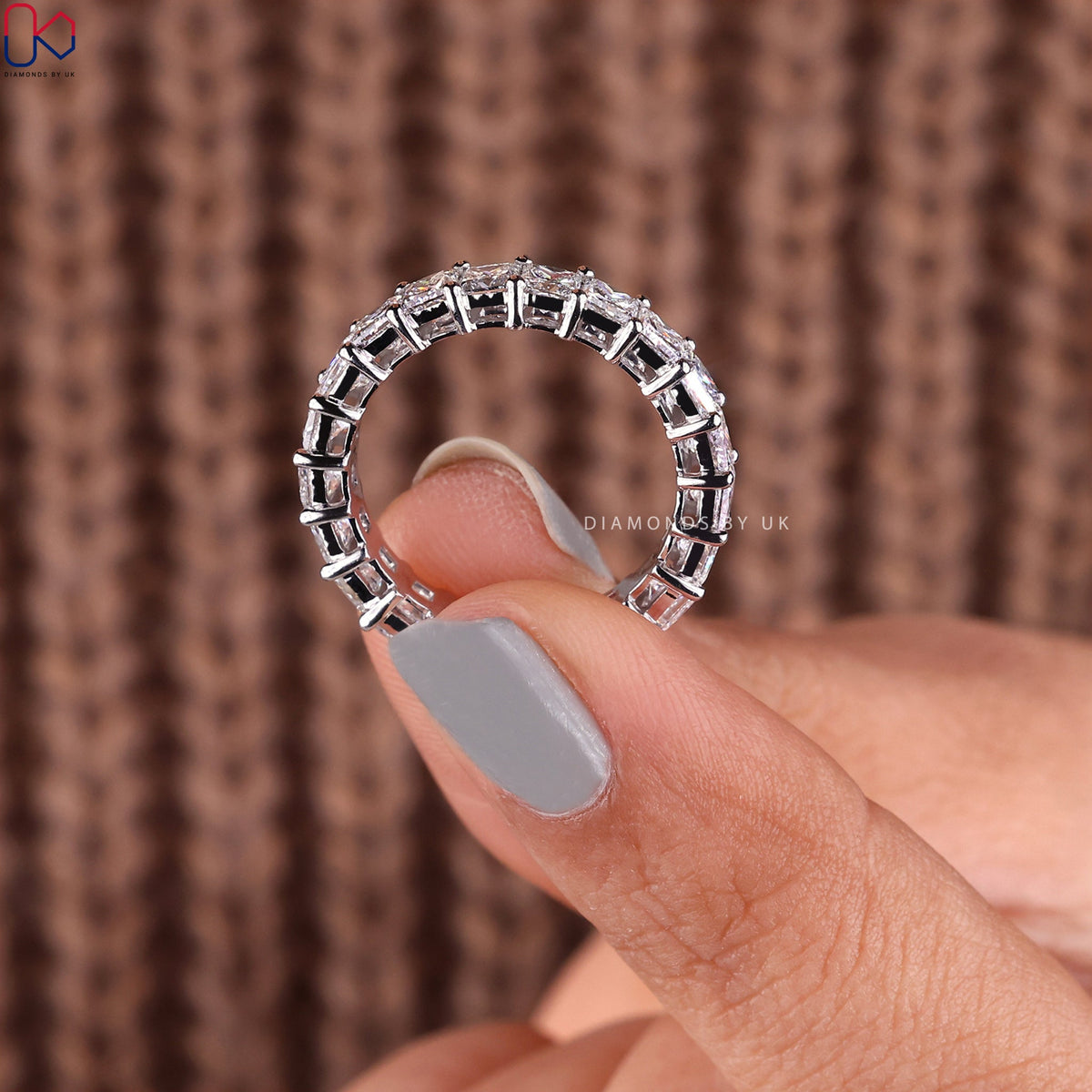 Eternity Wedding Band - Princess Cut Diamond