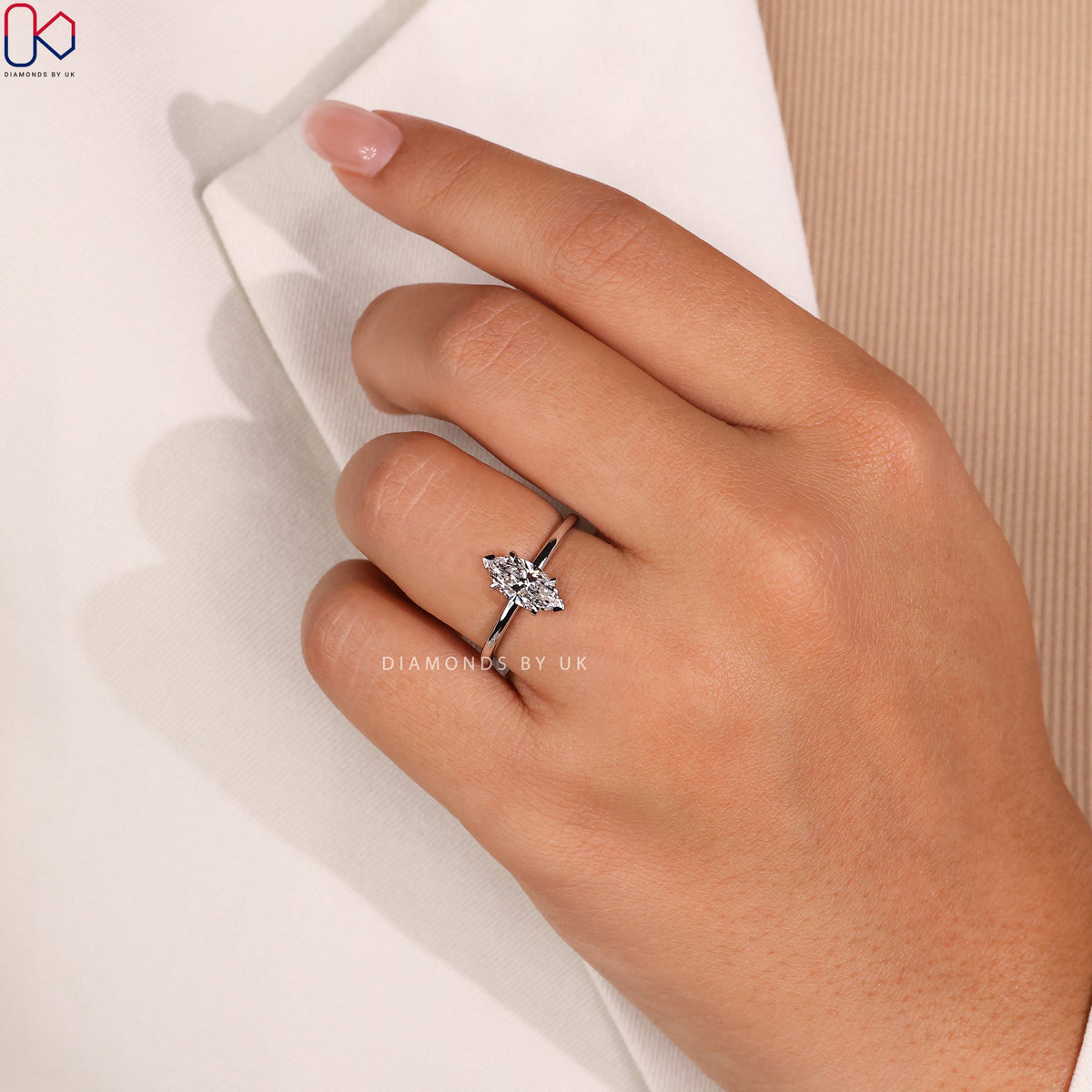 Marquise Diamond Ring - Solitaire Setting