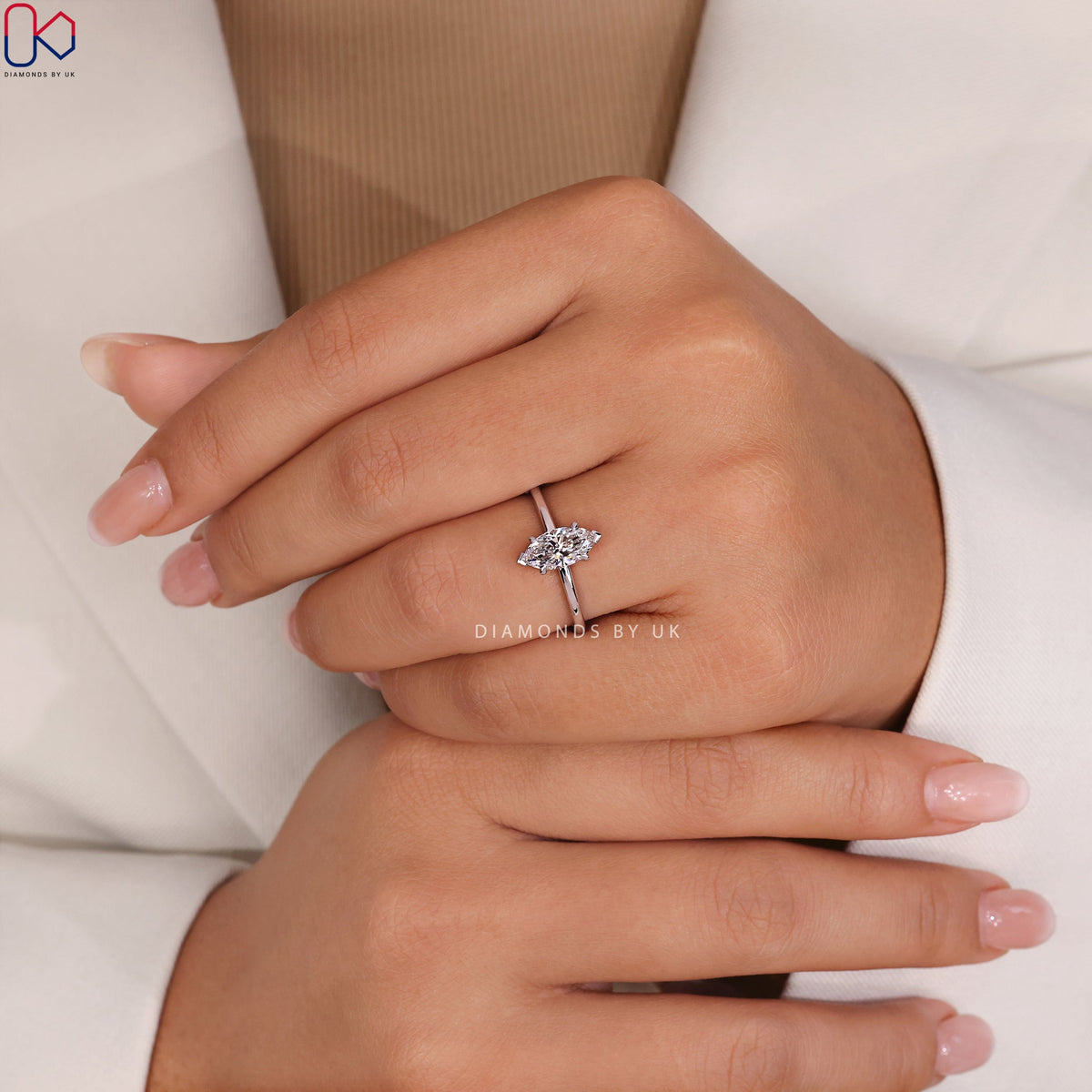 Marquise Diamond Ring - Solitaire Setting
