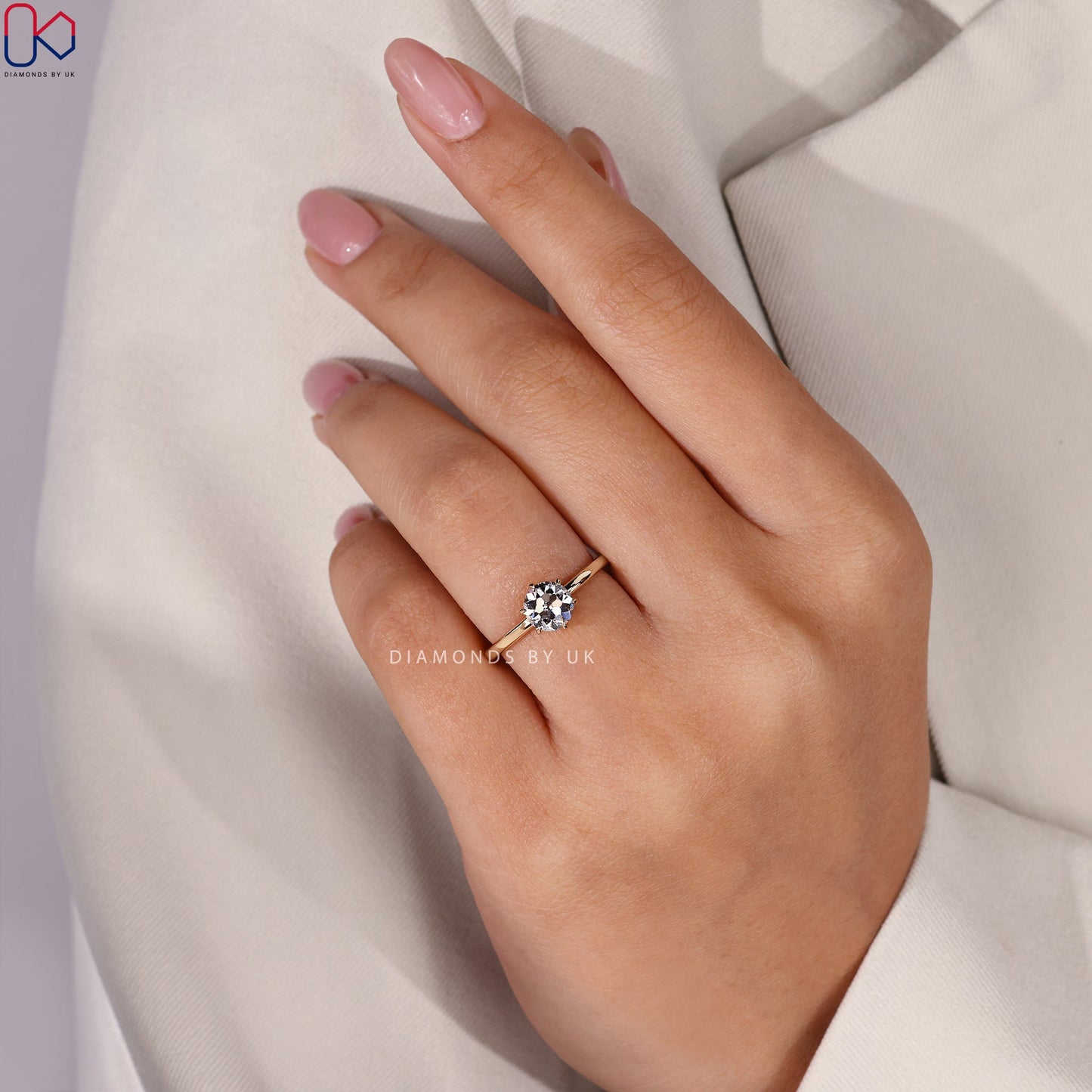 Round Diamond Engagement Ring - Old European Cut