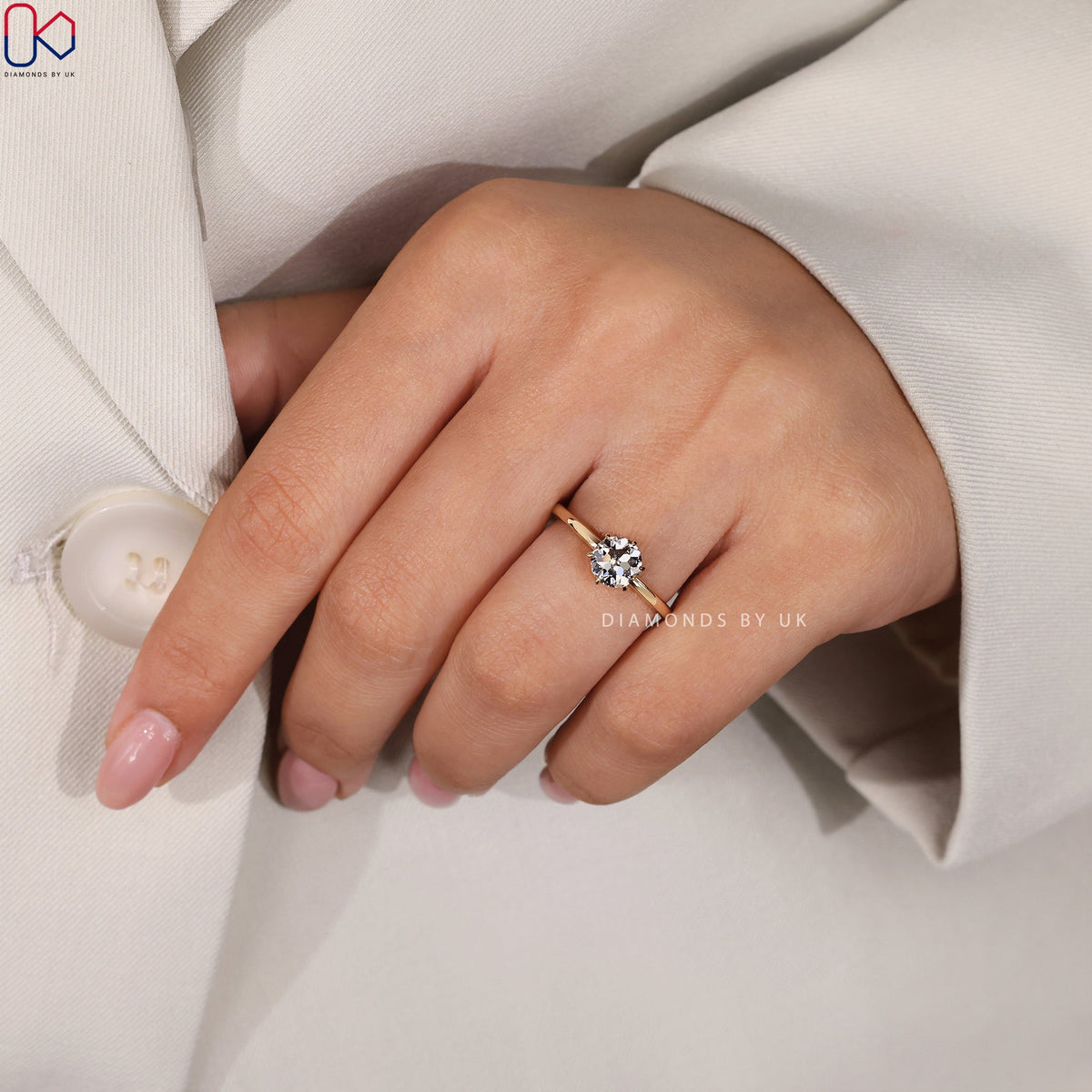 Round Diamond Engagement Ring - Old European Cut