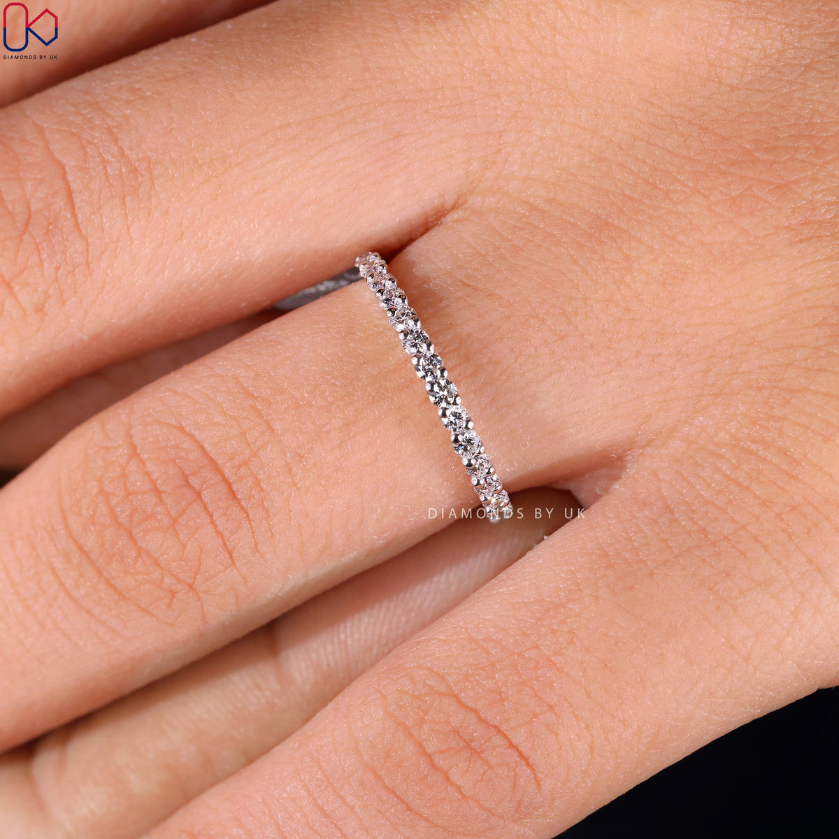 Diamond Half Eternity Band - Round Cut Diamond