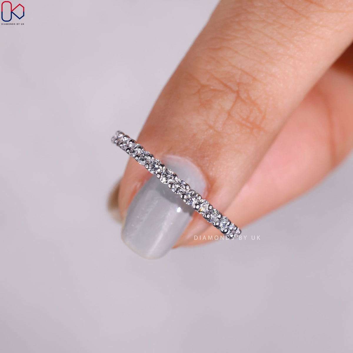 Diamond Half Eternity Band - Round Cut Diamond