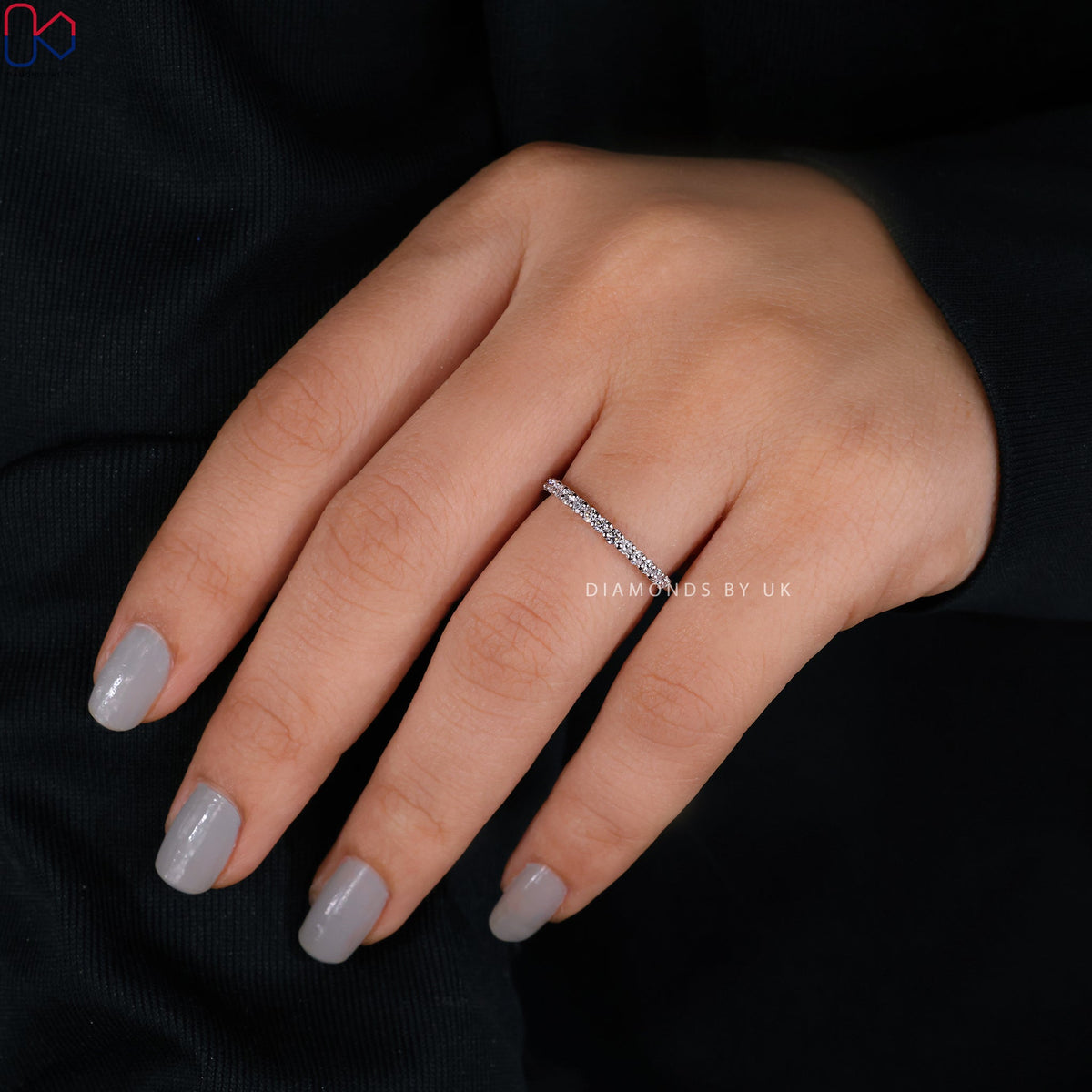 Diamond Half Eternity Band - Round Cut Diamond