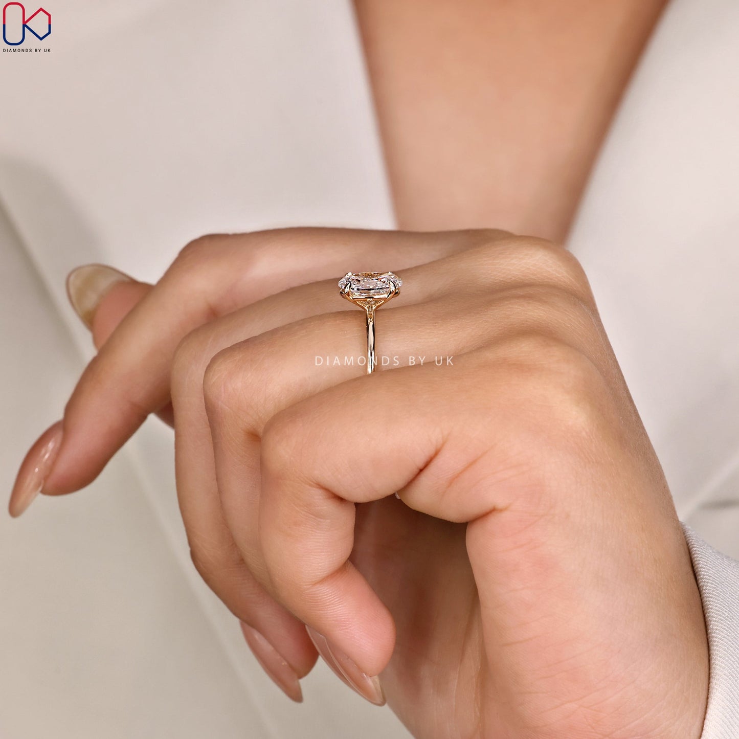 Solitaire Style Oval Cut Engagement Ring