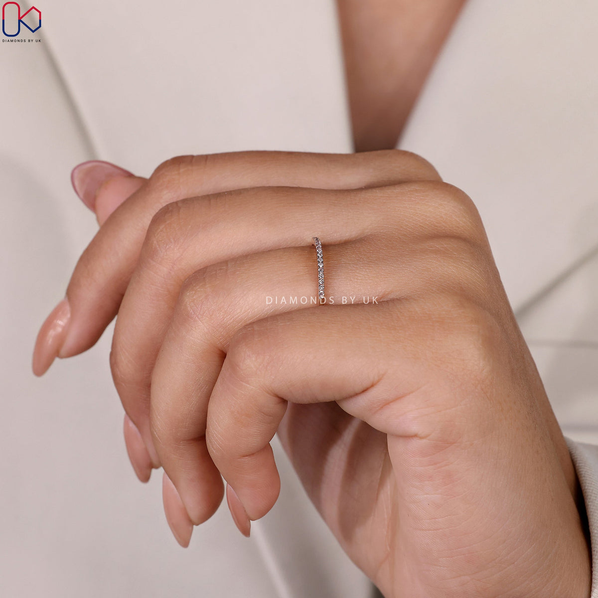 Pave Wedding Band - Round Diamonds
