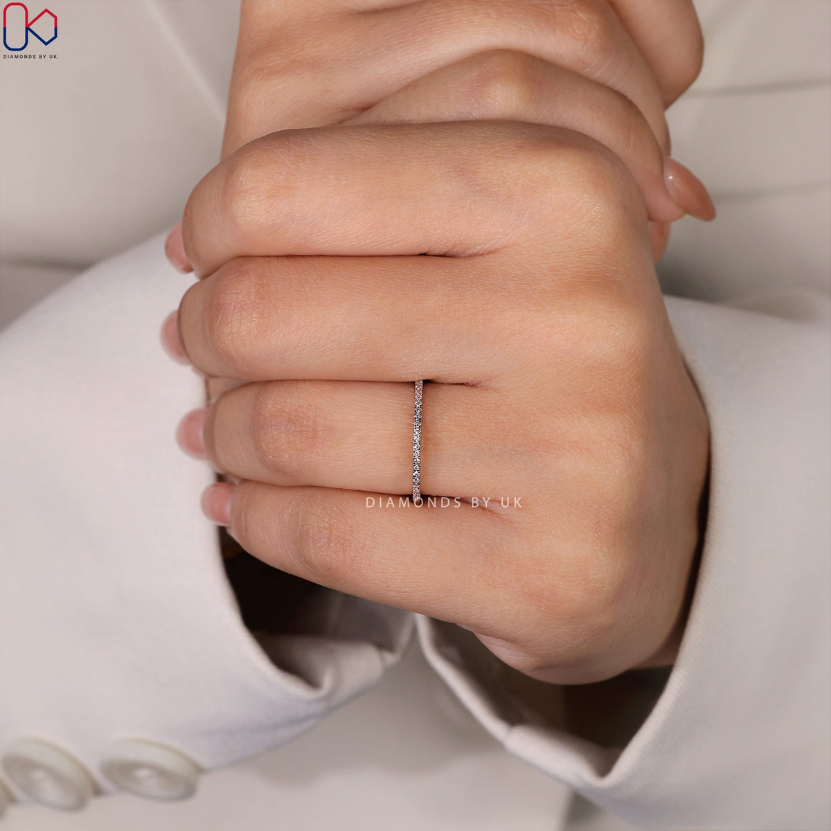 Pave Wedding Band - Round Diamonds