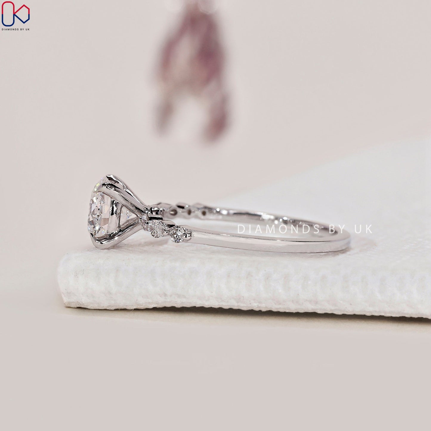 White Gold Round Engagement Ring