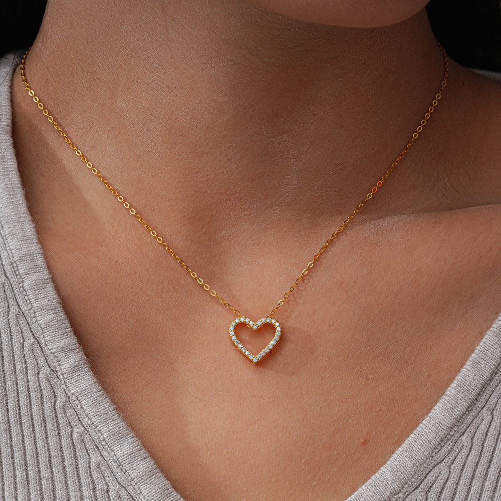 Moissanite Heart Necklace
