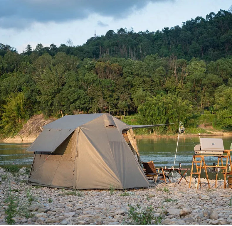 Naturehike Village 5.0 Automatic Tent Gen 1 4 Person Outdoor Camping Glamping Tent Windproof Waterproof Quick Build Camp Cabin Style Family Shelter 5