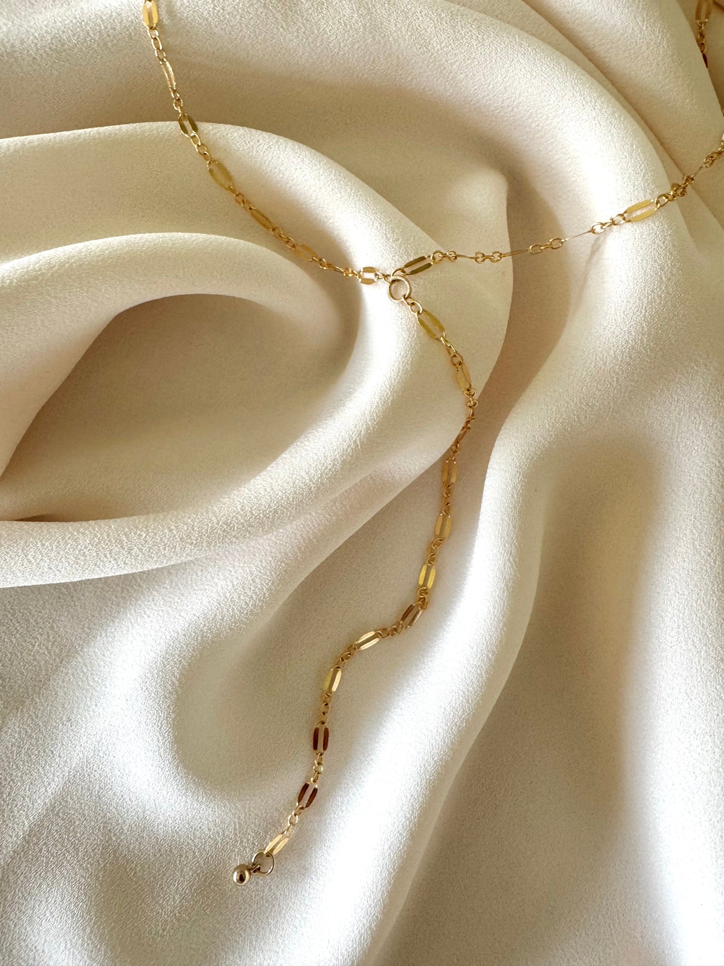 Gold Filled Dainty Lariat Y Necklace - Minimalist Jewelry for Women