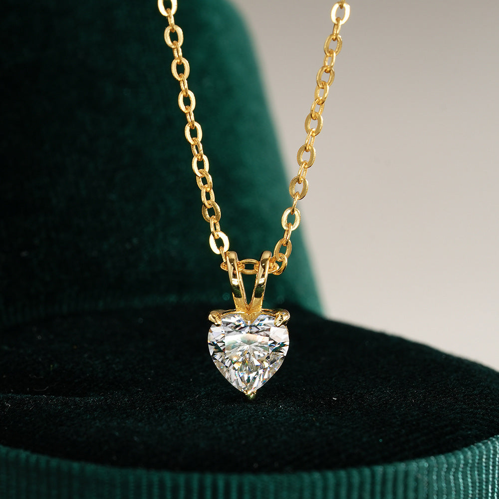 Moissanite Heart Necklace