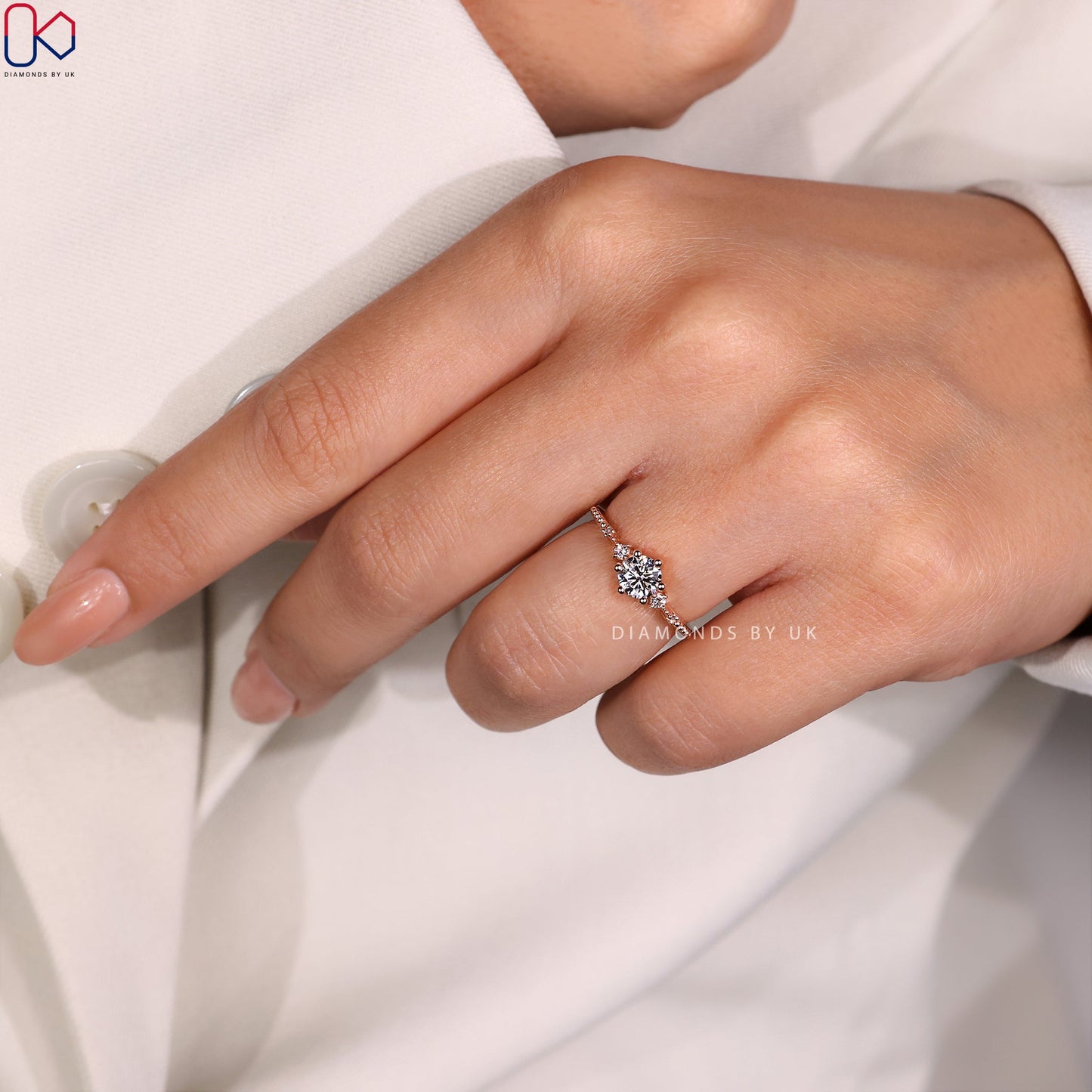 Vintage Diamond Engagement Ring - Round Diamond