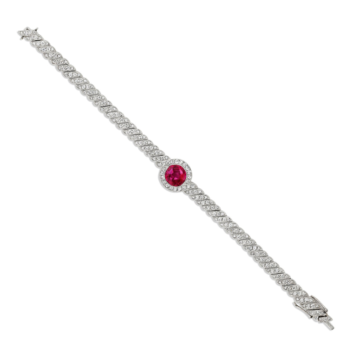 Edwardian Burma No-Heat Ruby Bracelet