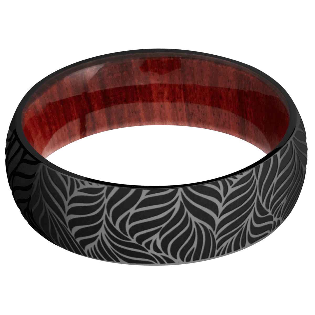 Zirconium + Polish Finish + Red Heart