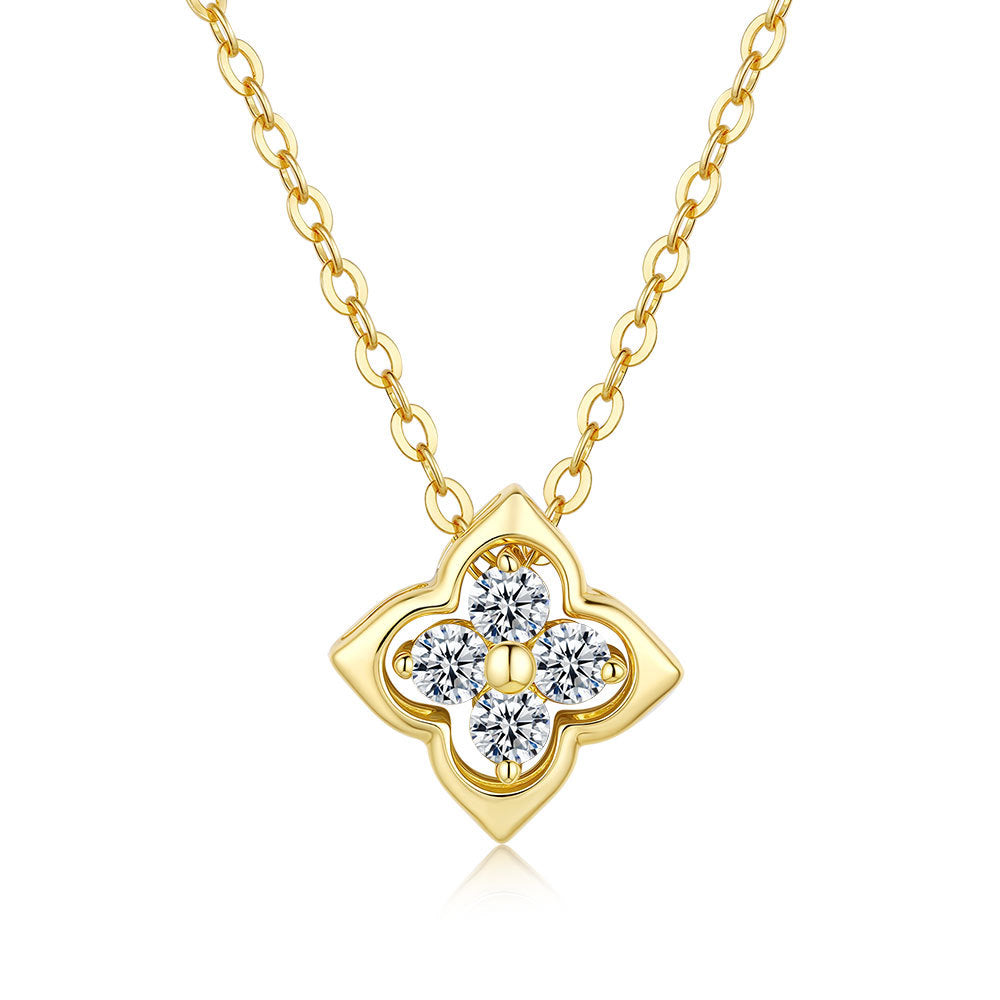 Four-leaf clover Moissanite Necklace