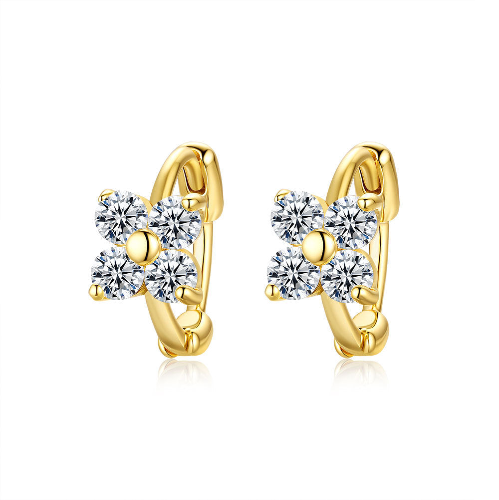 Four-leaf clover Moissanite Earrings