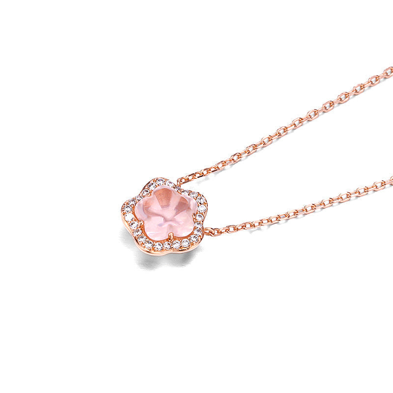 Sakura Pink Crystal Necklace