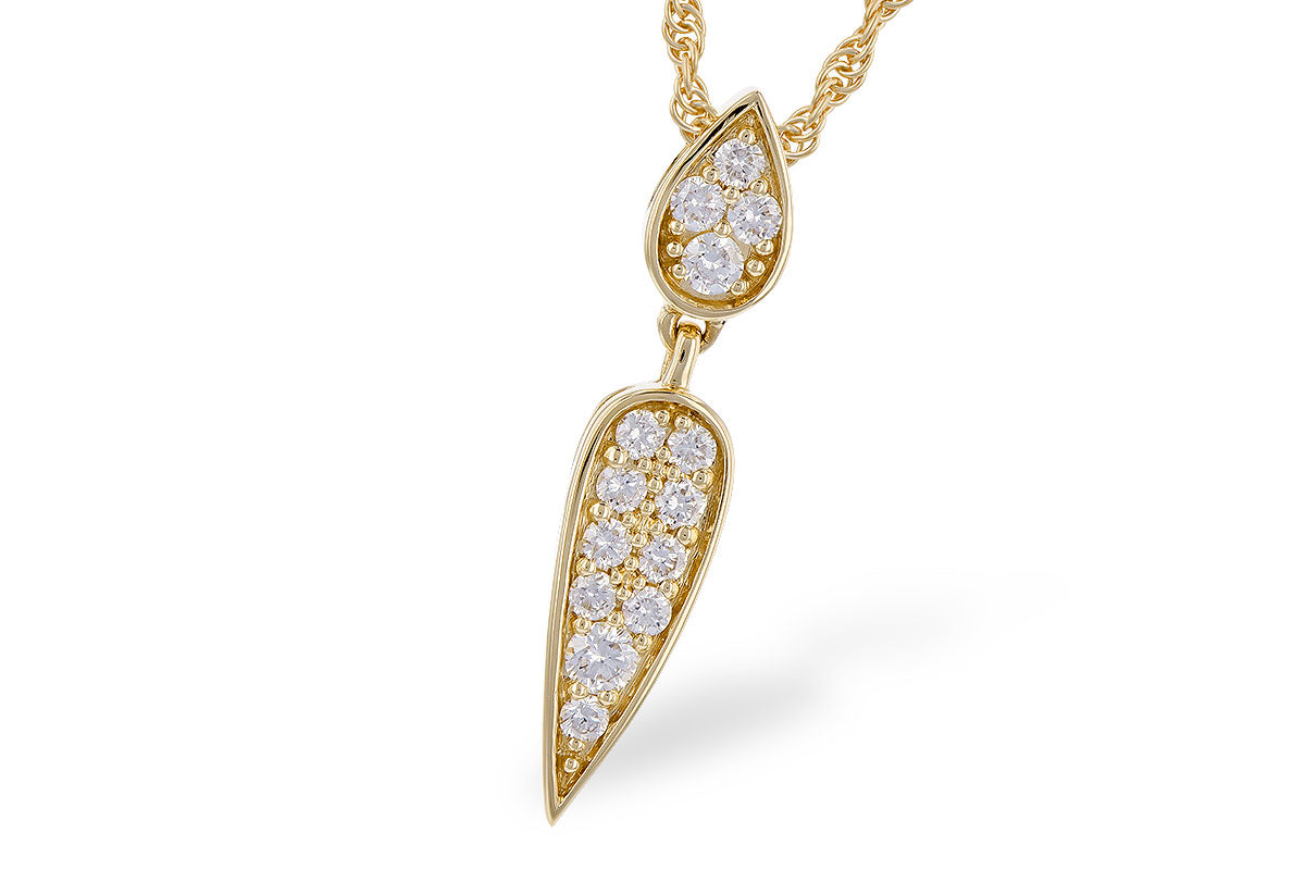 14KY Double Point Diamond Fashion Necklace