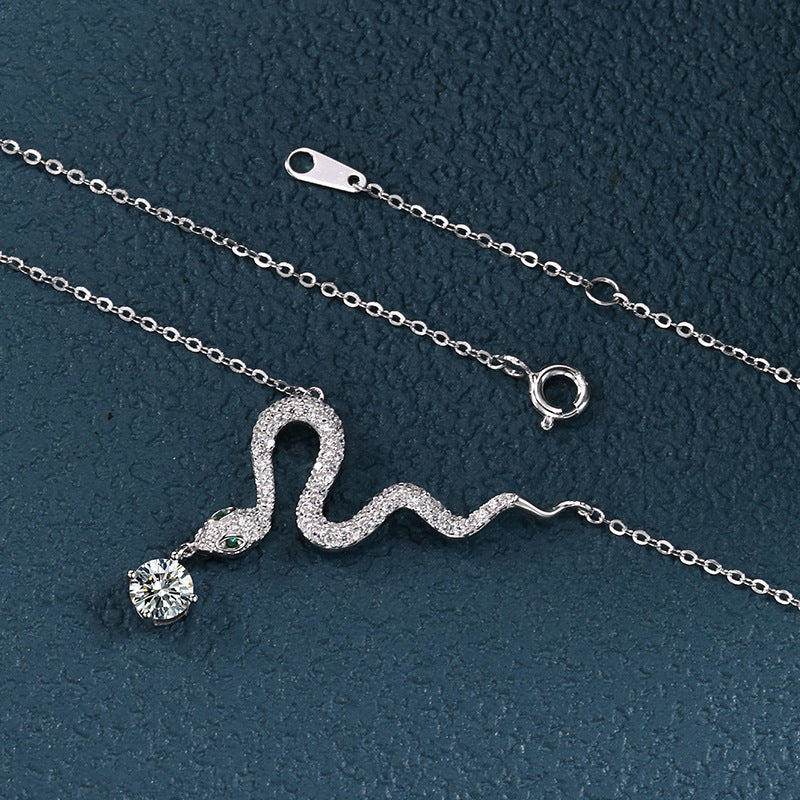 Moissanite Snake Necklace