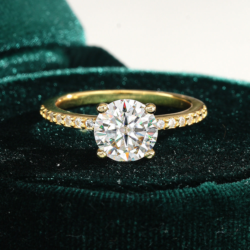 Round Cut Moissanite Ring