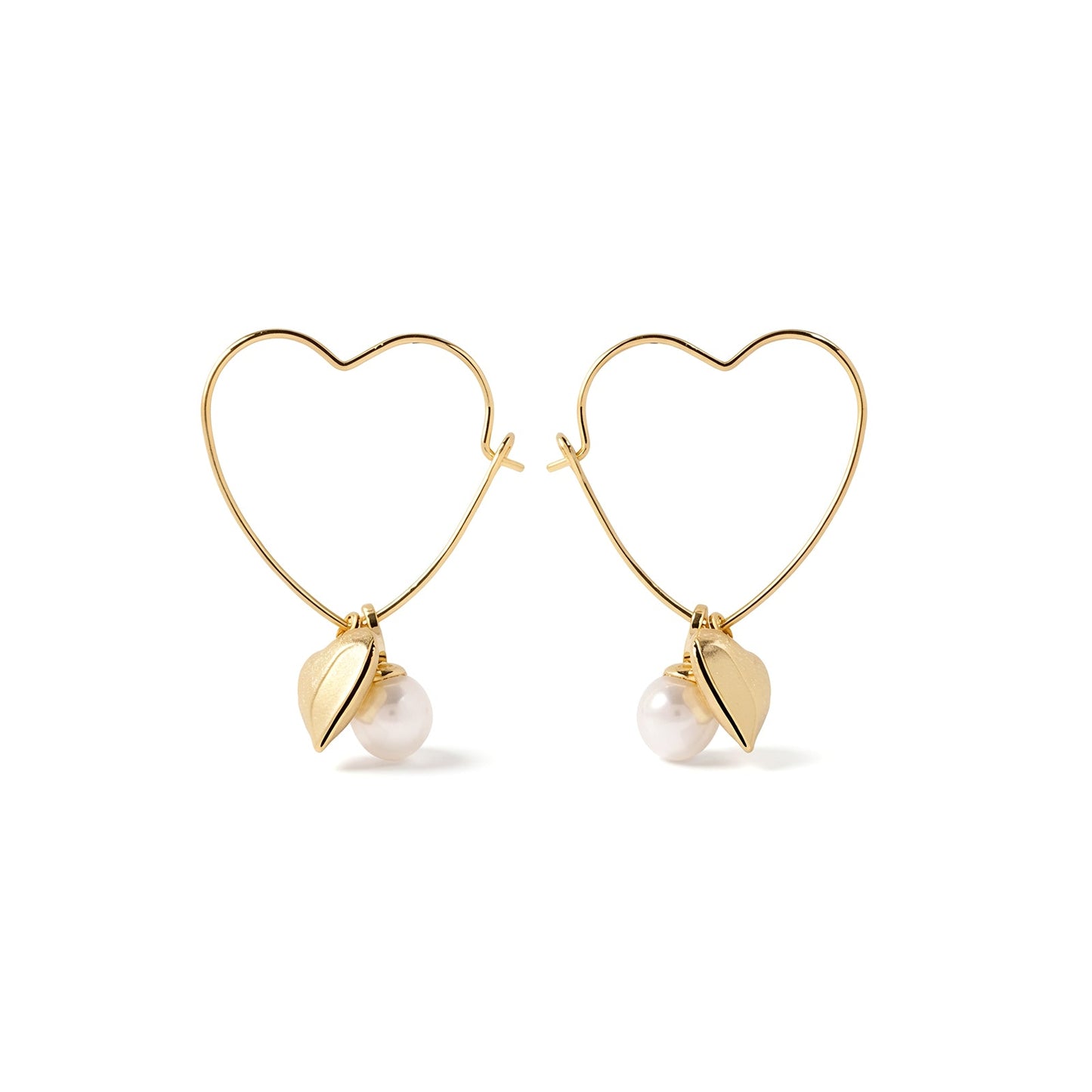 Pearl Heart Earrings
