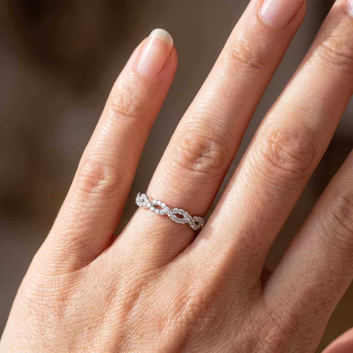 1/4 Carat (ctw) Round White Diamond Ladies Swirl Wedding Ring 10k White Gold