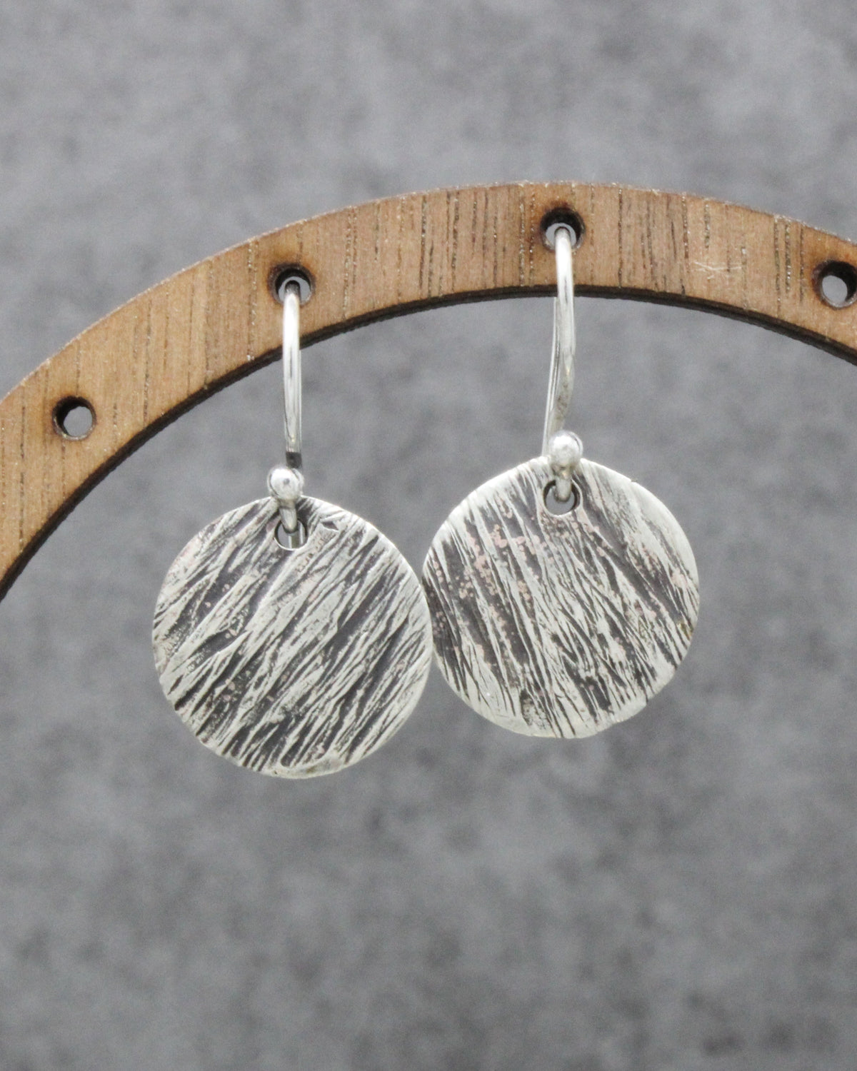 Lined Disc Earrings