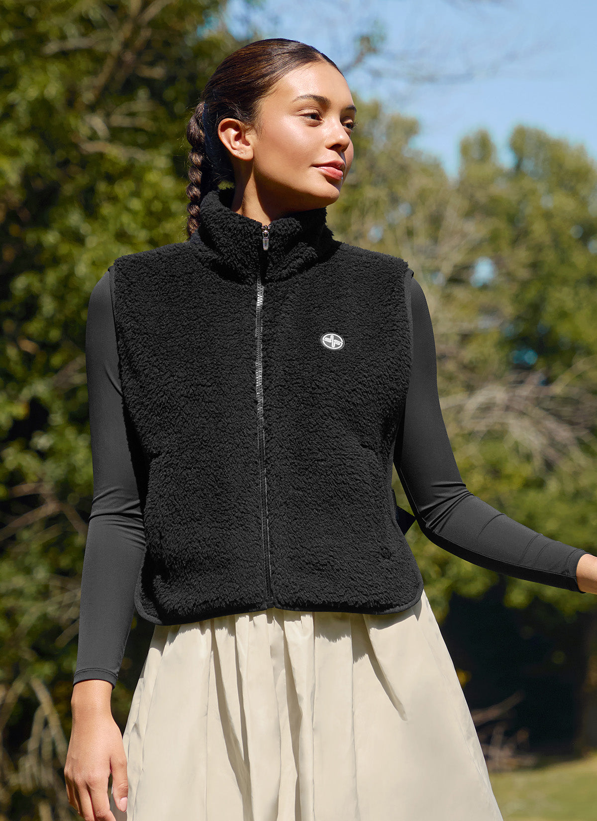 Side Buckle Fleece Vest