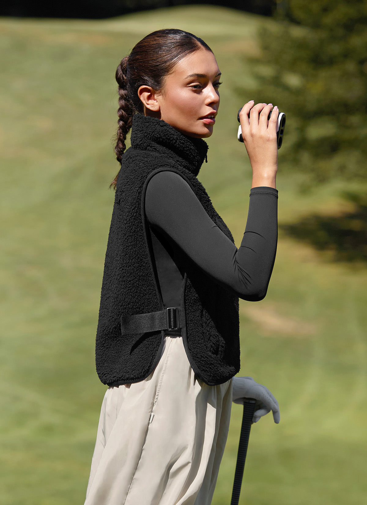 Side Buckle Fleece Vest