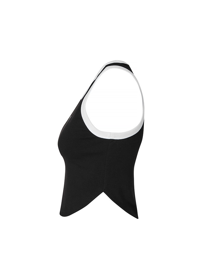 Smooth Cotton Color Block Sleeveless