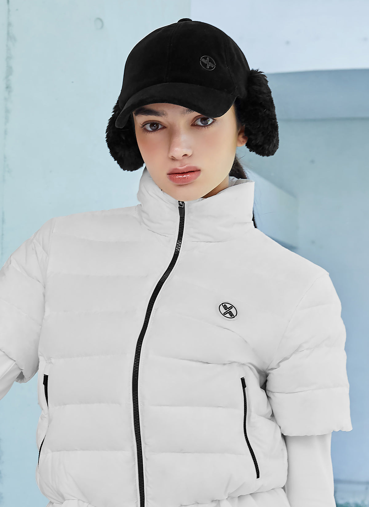 Velour Fur Mix Cap