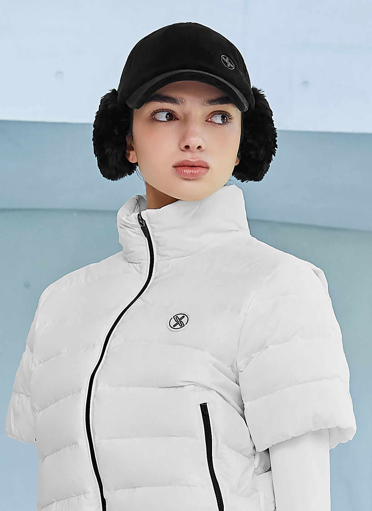 Velour Fur Mix Cap