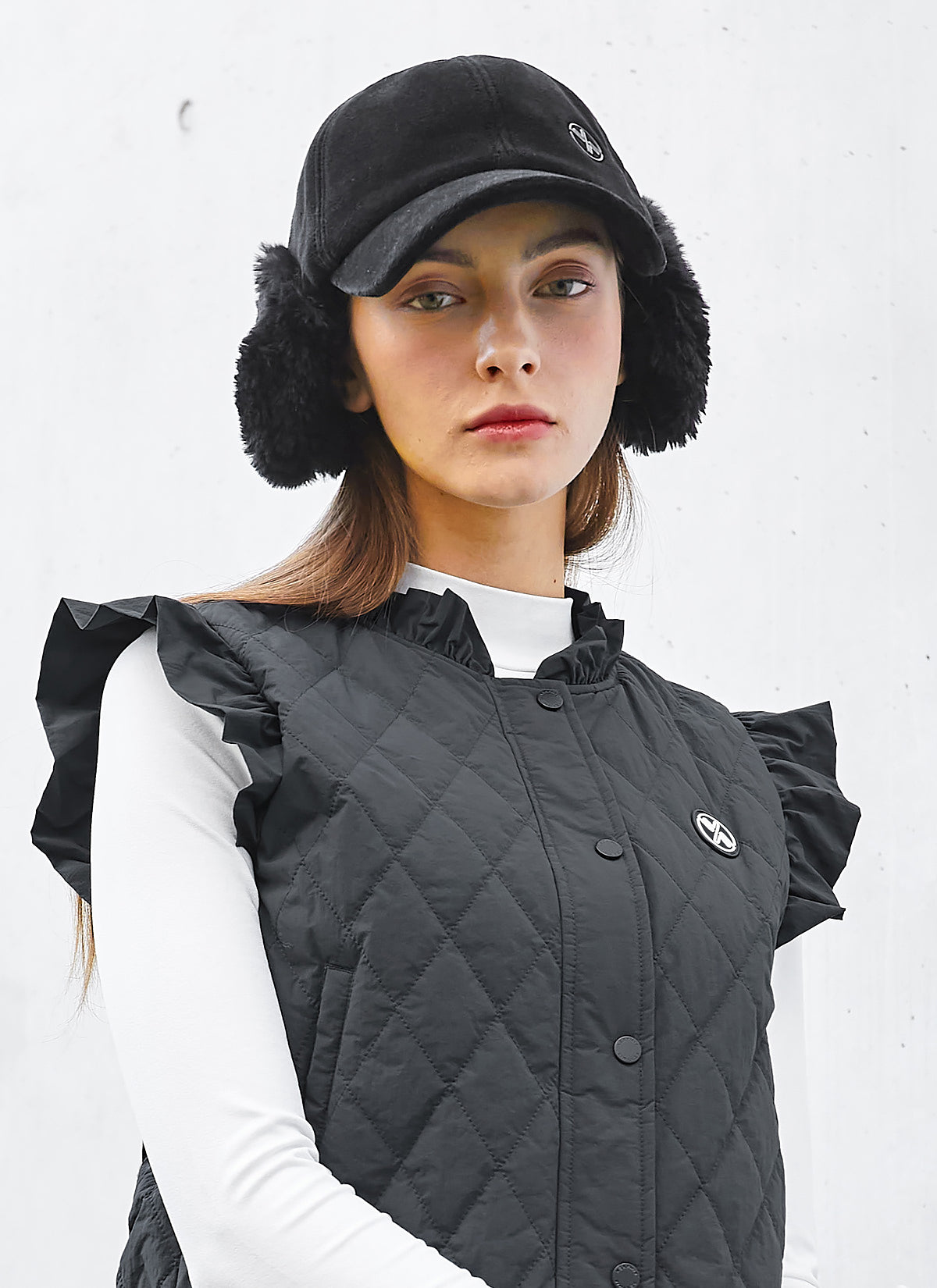 Velour Fur Mix Cap