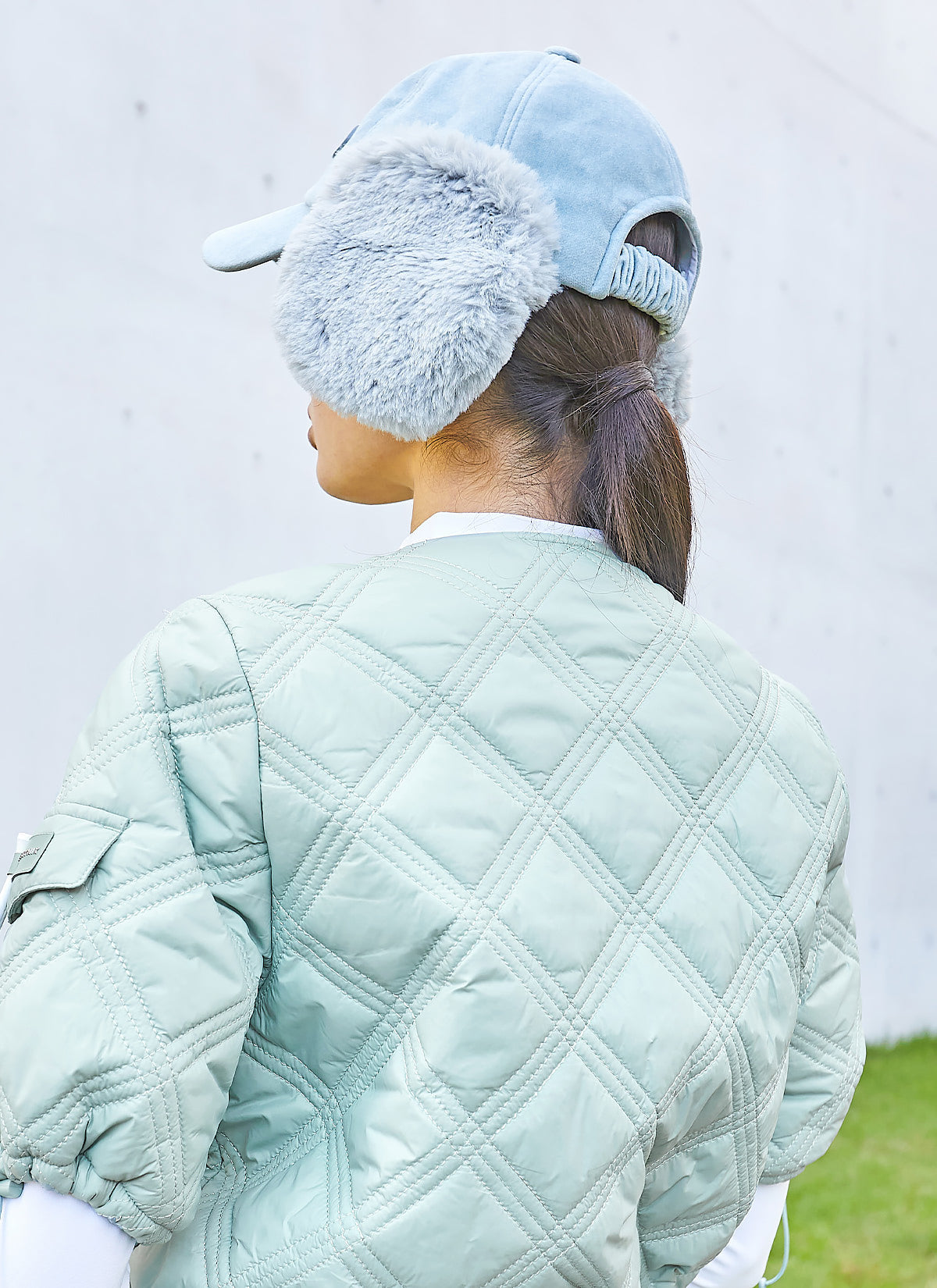 Velour Fur Mix Cap