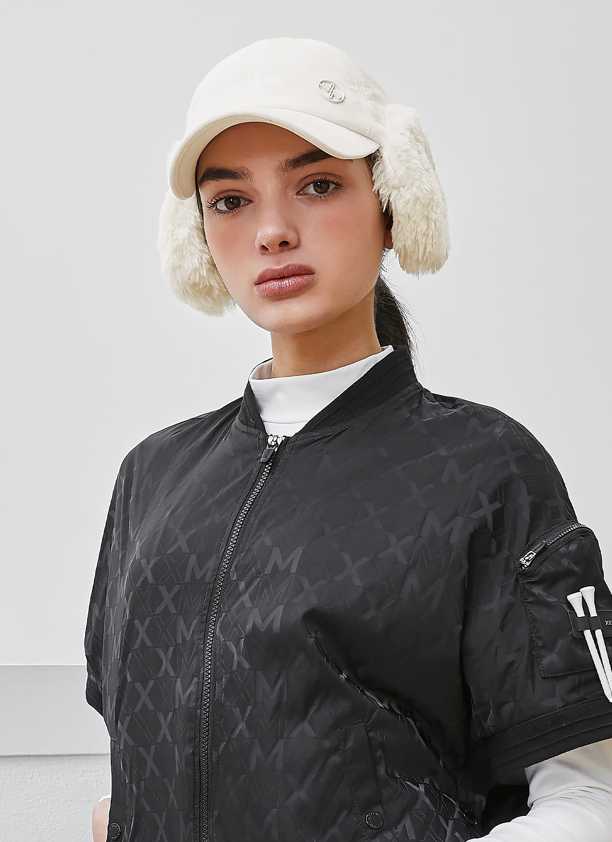 Velour Fur Mix Cap