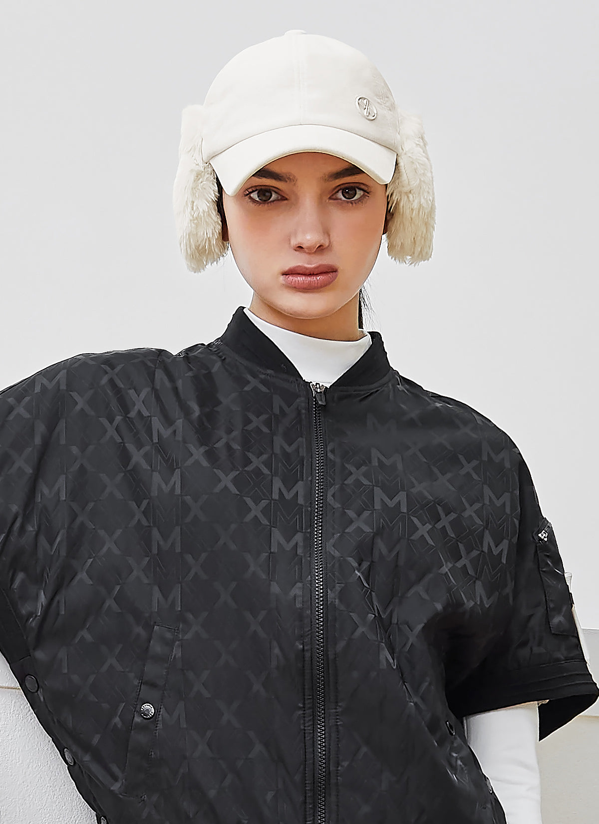 Velour Fur Mix Cap